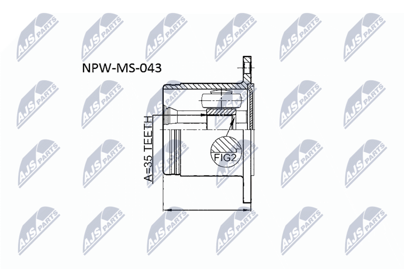 NTY NPW-MS-043 Joint Kit, drive shaft