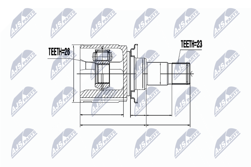 NTY NPW-MS-044 Joint Kit, drive shaft