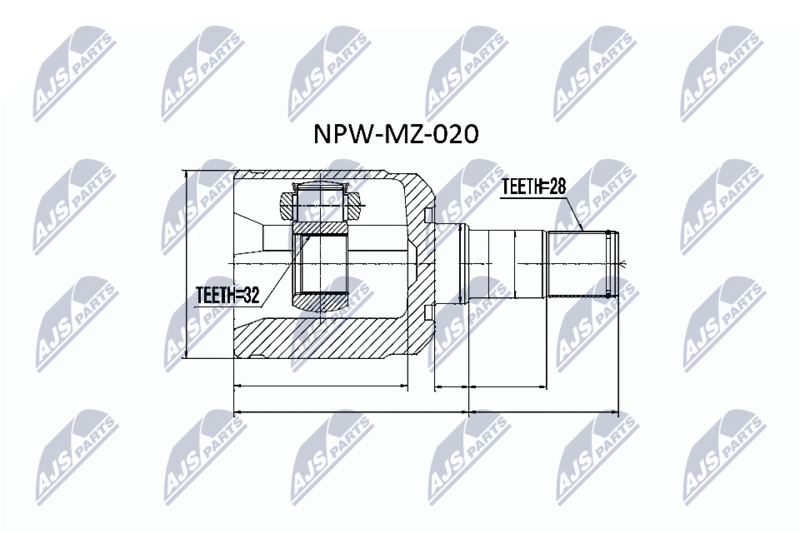 NTY NPW-MZ-020 Joint Kit, drive shaft