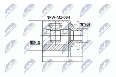 Joint Kit, drive shaft NTY NPW-MZ-034