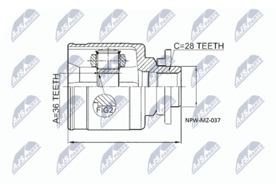 Joint Kit, drive shaft NTY NPW-MZ-037