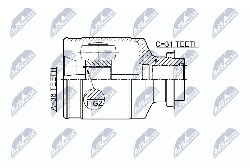 NTY NPW-MZ-046 Joint Kit, drive shaft