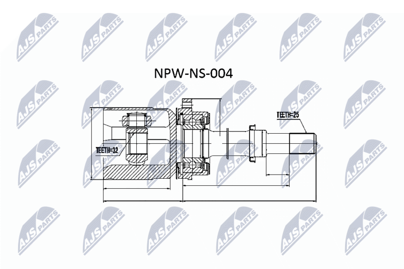NTY NPW-NS-004 Joint Kit, drive shaft
