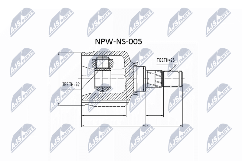 NTY NPW-NS-005 Joint Kit, drive shaft