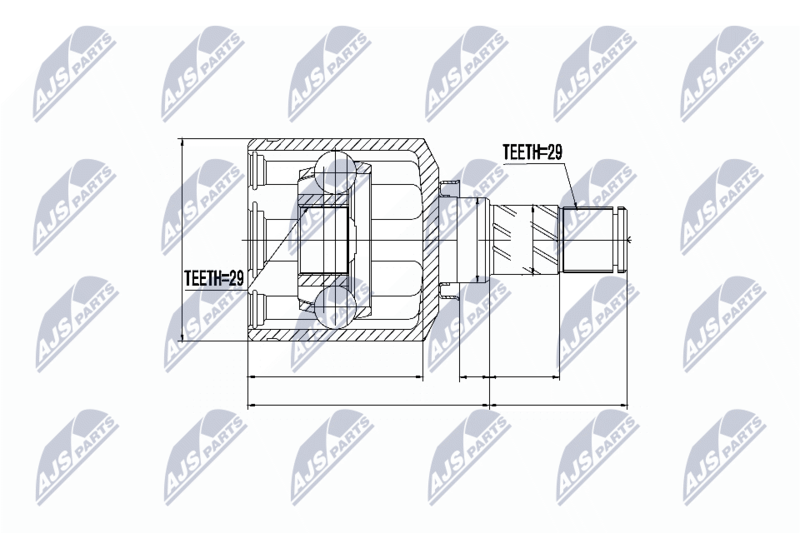 NTY NPW-NS-044 Joint Kit, drive shaft