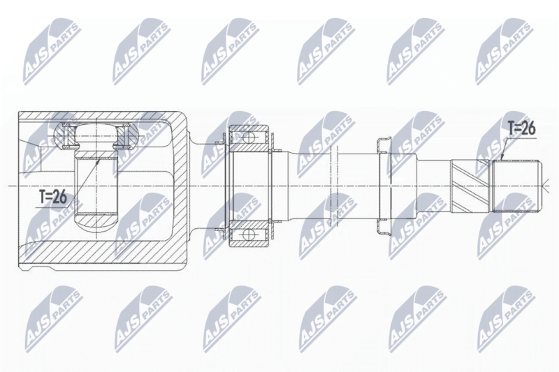 NTY NPW-NS-075 Drive Shaft