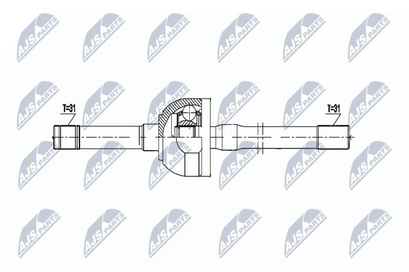 NTY NPW-NS-154 Drive Shaft