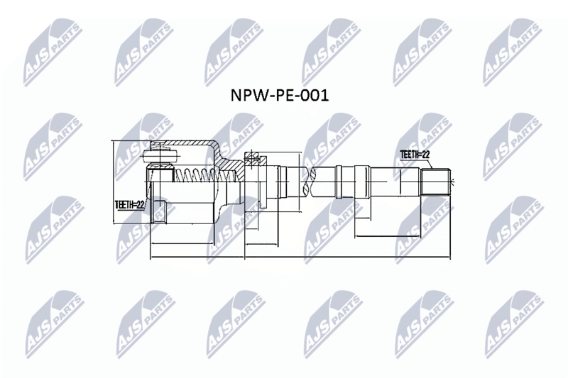 NTY NPW-PE-001 Joint Kit, drive shaft