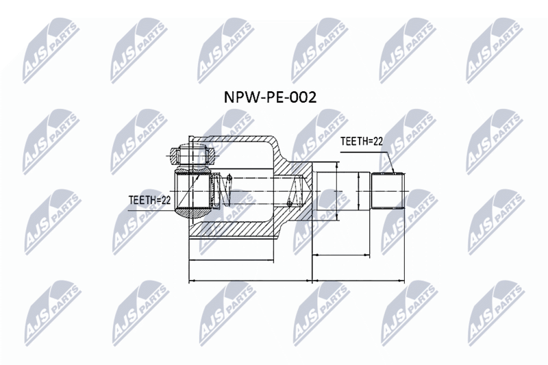NTY NPW-PE-002 Joint Kit, drive shaft