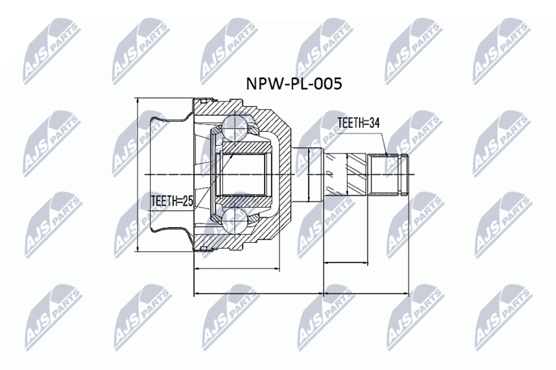 NTY NPW-PL-005 Joint Kit, drive shaft