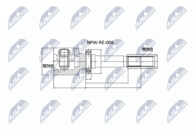 Joint Kit, drive shaft NTY NPW-RE-006