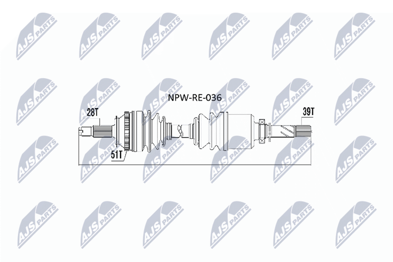 NTY NPW-RE-036 Drive Shaft