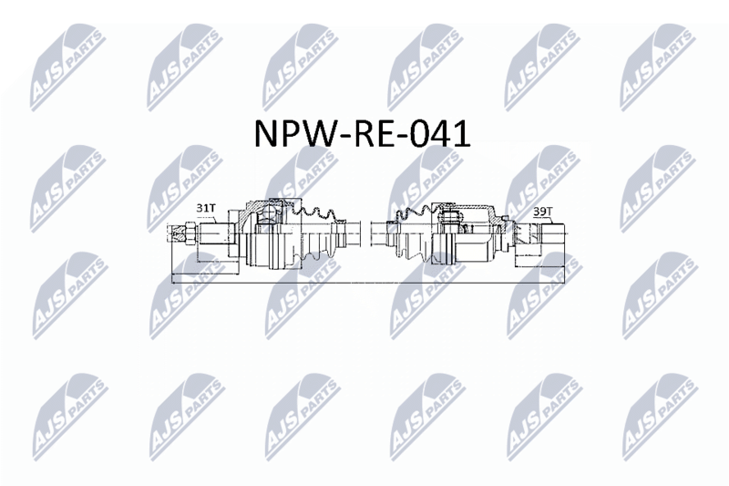 NTY NPW-RE-041 Drive Shaft