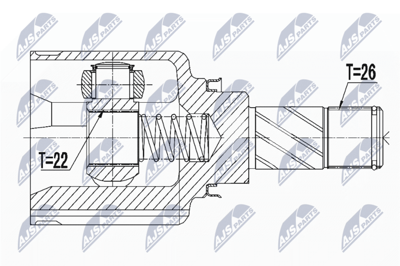 NTY NPW-RE-123 Joint Kit, drive shaft