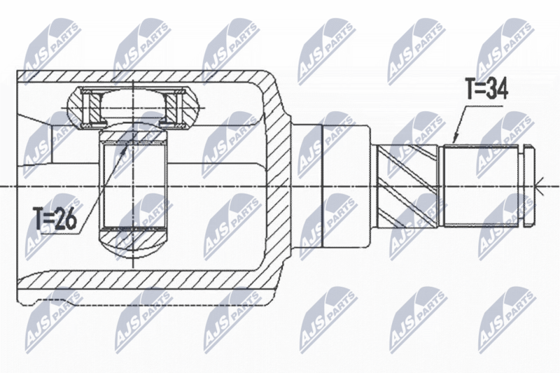 NTY NPW-RE-125 Joint Kit, drive shaft