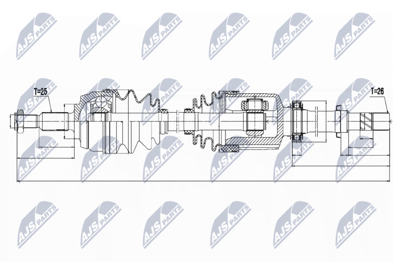 NTY NPW-RE-132 Drive Shaft