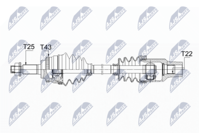 Drive Shaft NTY NPW-SU-025