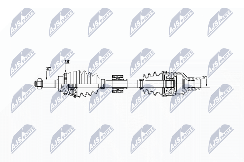 NTY NPW-SU-027 Drive Shaft