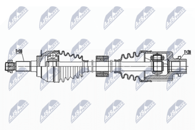 Drive Shaft NTY NPW-SU-042
