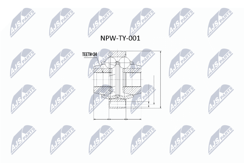NTY NPW-TY-001 Joint Kit, drive shaft