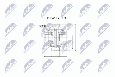 Joint Kit, drive shaft NTY NPW-TY-001
