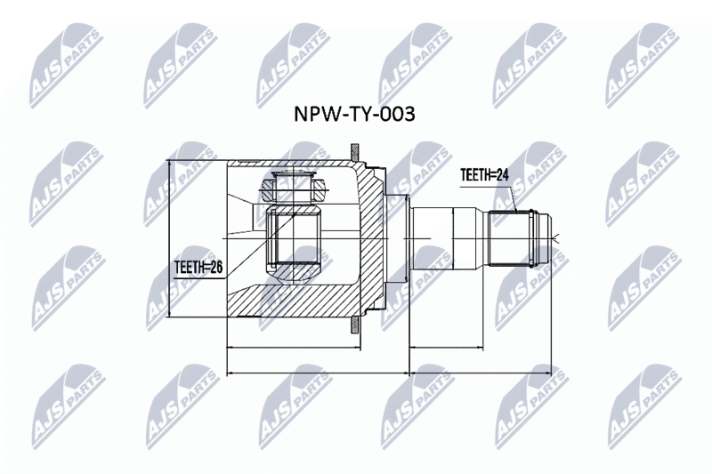 NTY NPW-TY-003 Joint Kit, drive shaft