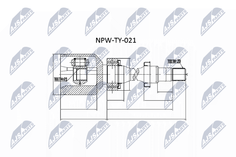 NTY NPW-TY-021 Joint Kit, drive shaft