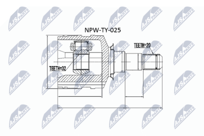 Joint Kit, drive shaft NTY NPW-TY-025