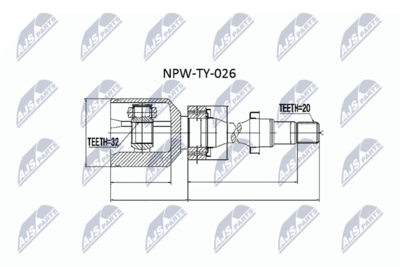 Joint Kit, drive shaft NTY NPW-TY-026