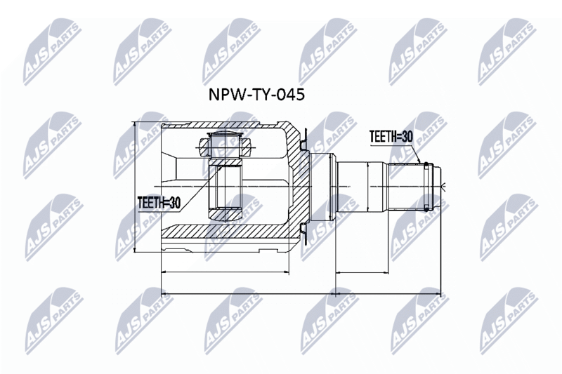 NTY NPW-TY-045 Joint Kit, drive shaft