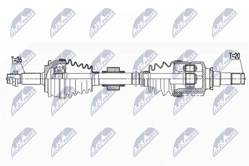 NTY NPW-TY-151 Drive Shaft