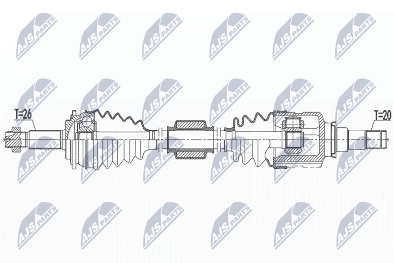 NTY NPW-TY-185 Drive Shaft