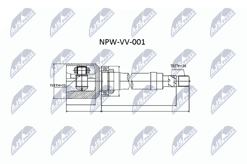 NTY NPW-VV-001 Joint Kit, drive shaft