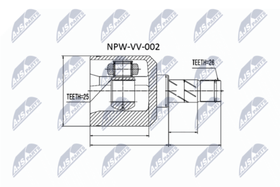 Joint Kit, drive shaft NTY NPW-VV-002