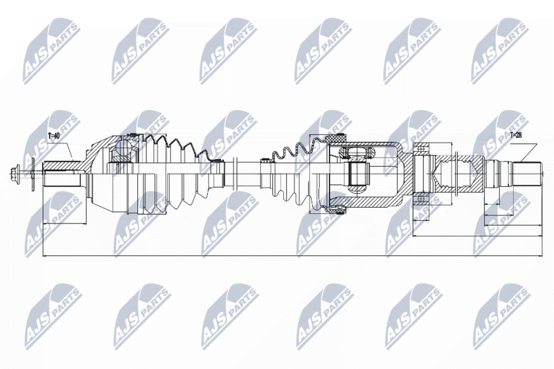 NTY NPW-VV-024 Drive Shaft