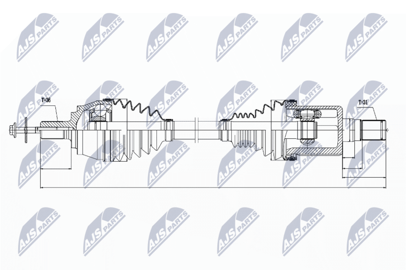 NTY NPW-VV-031 Drive Shaft