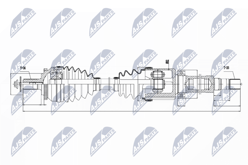 NTY NPW-VV-038 Drive Shaft