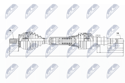 Drive Shaft NTY NPW-VV-049