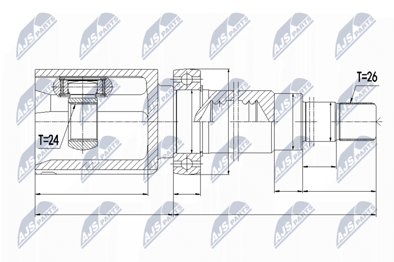 NTY NPW-VV-066 Joint Kit, drive shaft