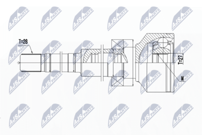 Joint Kit, drive shaft NTY NPW-VV-097