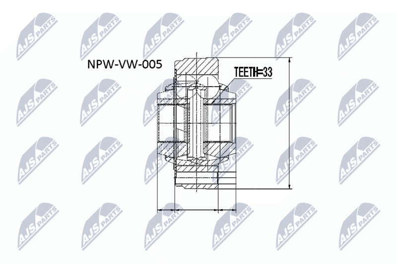 NTY NPW-VW-005 Joint Kit, drive shaft
