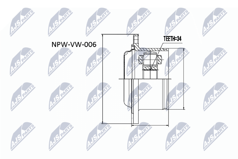 NTY NPW-VW-006 Joint Kit, drive shaft