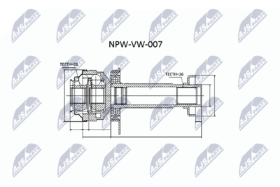 Joint Kit, drive shaft NTY NPW-VW-007