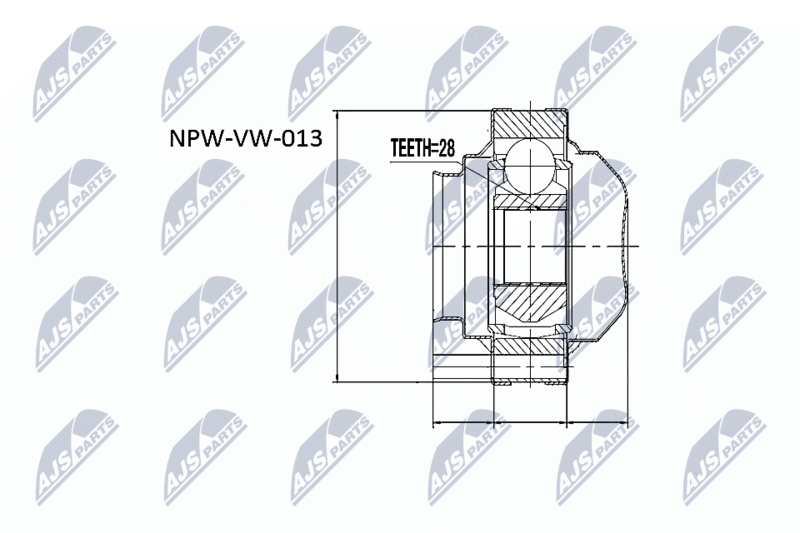 NTY NPW-VW-013 Joint Kit, drive shaft