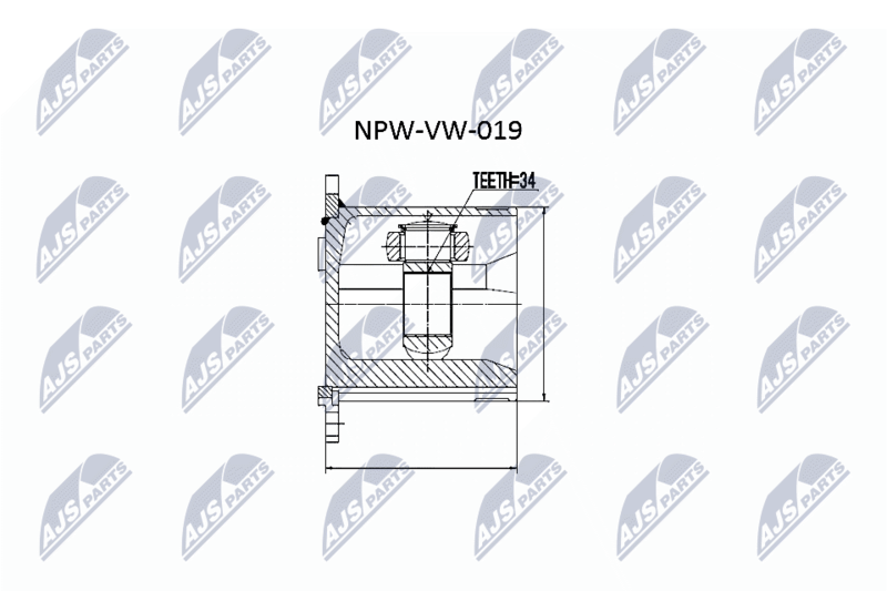 NTY NPW-VW-019 Joint Kit, drive shaft