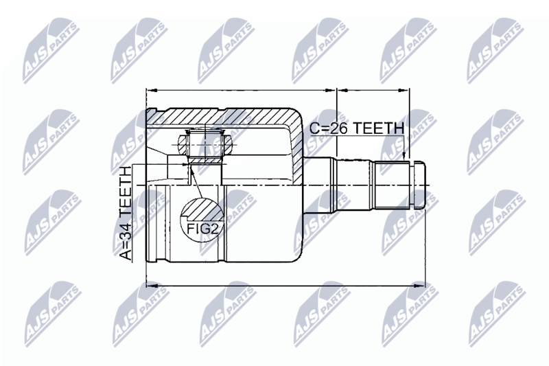 NTY NPW-VW-025 Joint Kit, drive shaft