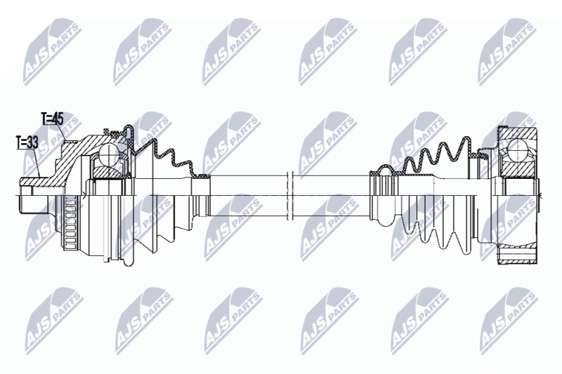 NTY NPW-VW-091 Drive Shaft