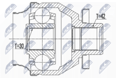 Joint Kit, drive shaft NTY NPW-VW-138
