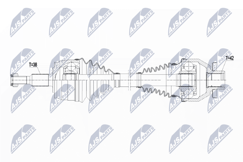 NTY NPW-VW-139 Drive Shaft