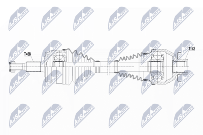 Drive Shaft NTY NPW-VW-139